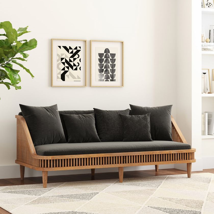 Picture of Reynosa Solid Wood Modern Mid Century Twin Size Daybed