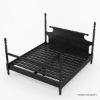 Picture of Moncton Black Solid Wood Platform Handcrafted 4 Poster Bed
