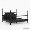 Picture of Moncton Black Solid Wood Platform Handcrafted 4 Poster Bed