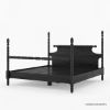 Picture of Moncton Black Solid Wood Platform Handcrafted 4 Poster Bed