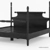 Picture of Moncton Black Solid Wood Platform Handcrafted 4 Poster Bed