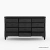 Picture of Moncton Black Solid Wood 12 Drawer Dresser