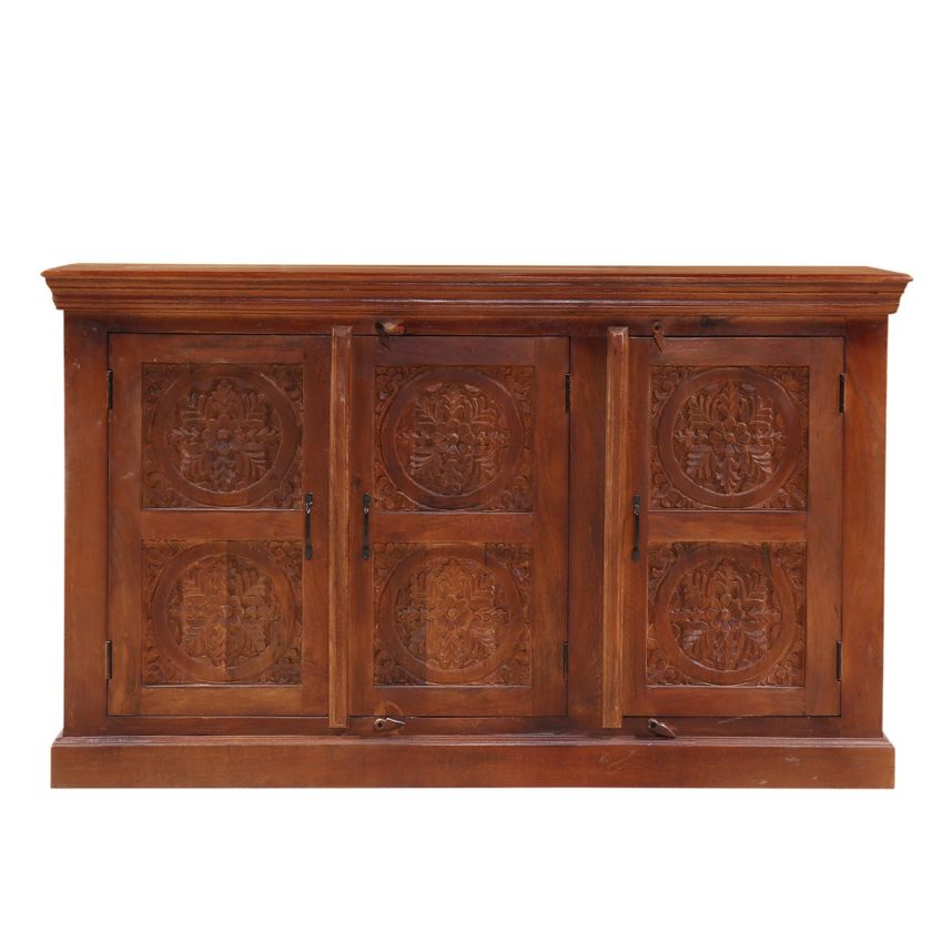 Picture of Butte Traditional Rustic Solid Wood 3 Door Buffet Sideboard