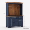 Picture of Pinole 2 Tone Farmhouse Kitchen Hutch Cabinet With Drawers