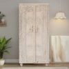 Picture of Ross Country Style Distressed Ornate Small Clothing Armoire