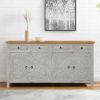Picture of Pleasanton Solid Wood Hand Carved 4 Drawer Long Sideboard Cabinet