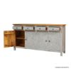 Picture of Pleasanton Solid Wood Hand Carved 4 Drawer Long Sideboard Cabinet