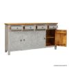 Picture of Pleasanton Solid Wood Hand Carved 4 Drawer Long Sideboard Cabinet