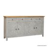 Picture of Pleasanton Solid Wood Hand Carved 4 Drawer Long Sideboard Cabinet