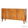 Picture of Willows Modern Rustic Solid Wood 2 Tone Rattan Door Buffet Sideboard