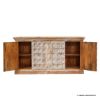 Picture of Folsom Rustic Solid Wood 4 Door Traditional Long Buffet Cabinet