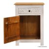 Picture of Lafayette Weathered Whitewashed Mandala Solid Wood Nightstand