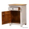Picture of Lafayette Weathered Whitewashed Mandala Solid Wood Nightstand