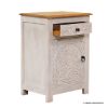 Picture of Lafayette Weathered Whitewashed Mandala Solid Wood Nightstand