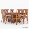 Picture of Gastonia Solid Wood Square Pedestal Dining Table Set