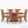 Picture of Gastonia Solid Wood Square Pedestal Dining Table Set