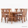 Picture of Gastonia Solid Wood Square Pedestal Dining Table Set