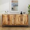Picture of Ukiah Industrial Farmhouse Style 4 Door Long Buffet Sideboard