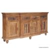 Picture of Allerdale Rustic Solid Wood 4 Drawer Extra Long Buffet Sideboard
