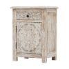 Picture of Grenoble Solid Wood Handcarved 1 Drawer Nightstand