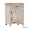 Picture of Grenoble Solid Wood Handcarved 1 Drawer Nightstand