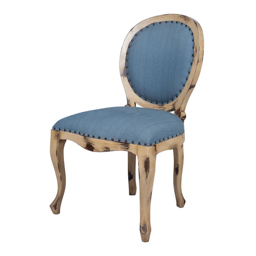 Picture of Brevard Mahogany Wood Upholstered Dining Chair