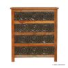 Picture of Perris Rustic Solid Wood Multi Tone 4 Drawer Dresser
