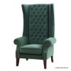 Picture of Whittier Green Upholstered Tufted High Wingback Accent Chair