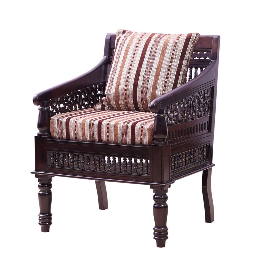 Picture of Guthrie Solid Wood Traditional Hand Carved Sofa Chair		