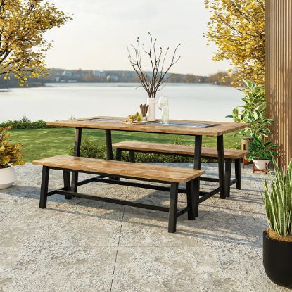 Picture of Spartanburg Outdoor Dining Table with Benches