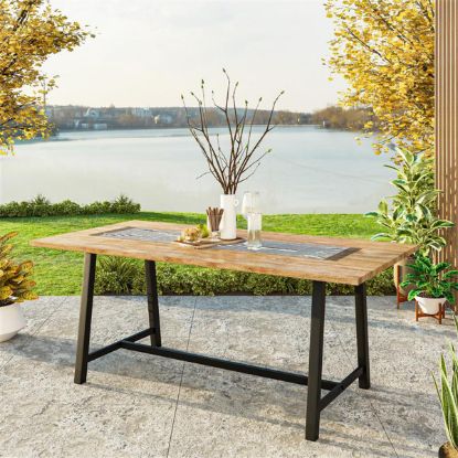 Picture of Spartanburg  Outdoor Teak Wood Rectangle Dining Table