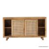 Picture of Bloomington Mango Wood Sliding Rattan Door Large Sideboard Cabinet