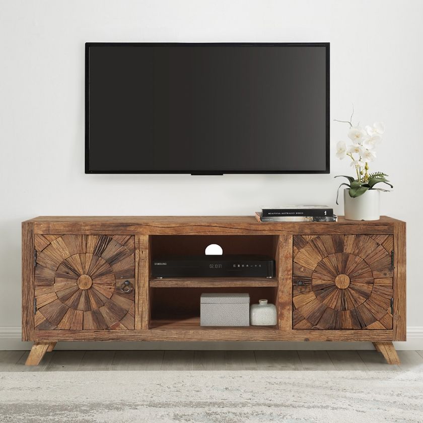 Picture of Lennox Transitional 2 Door Modern Rustic Media Cabinet