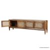 Picture of Foxton Rustic Solid Wood Media Console Rattan Cabinet