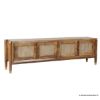 Picture of Foxton Rustic Solid Wood Media Console Rattan Cabinet