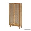 Picture of Porirua Solid Wood 4 Tier Armoire with Rattan Doors