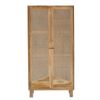 Picture of Porirua Solid Wood 4 Tier Armoire with Rattan Doors
