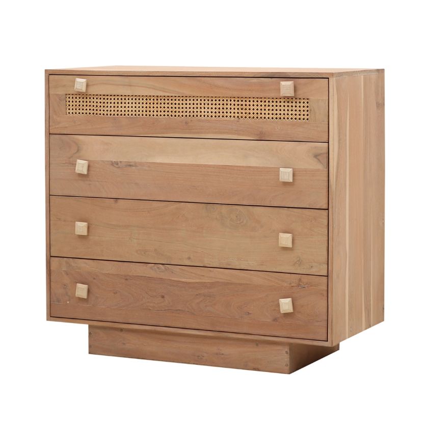 Picture of Dorsten Rustic Solid Wood 4 Drawer Dresser
