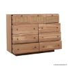 Picture of Cottbus Rustic Modern Solid Wood 9 Drawer Rattan Dresser