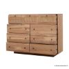 Picture of Cottbus Rustic Modern Solid Wood 9 Drawer Rattan Dresser