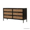 Picture of Winton Black Iron Rattan 6 Drawer Dresser