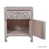 Picture of Cashel Distressed Mindi Wood Handcarved Nightstand