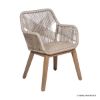 Picture of Alloa Rustic Teak Wood Woven Rope Dining Chair