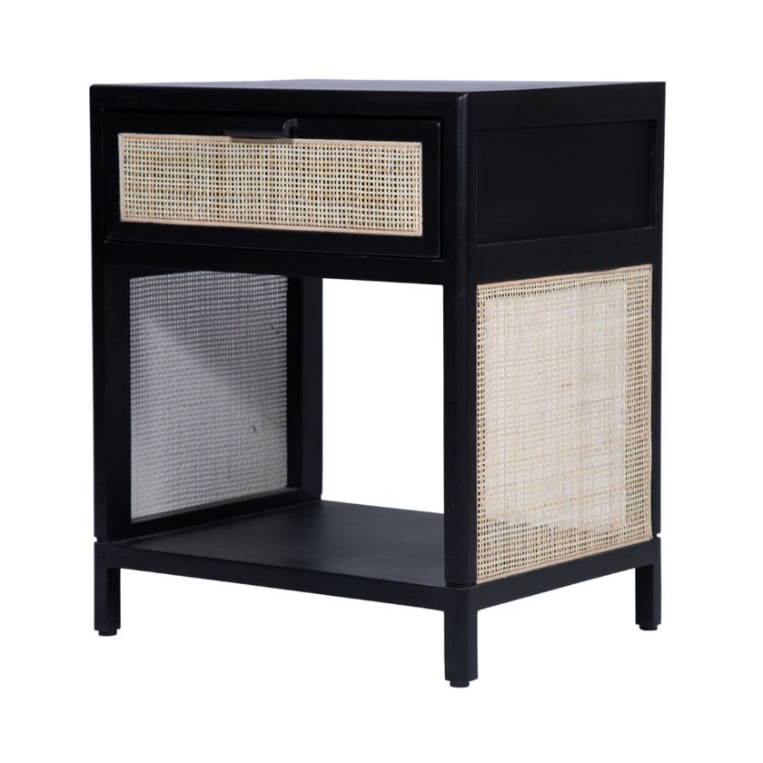 Picture of Kirkcaldy Modern Solid Wood Rattan End Table
