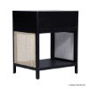 Picture of Kirkcaldy Modern Solid Wood Rattan End Table