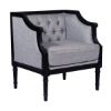 Picture of Elgin Mahogany Wood Contemporary Tufted Arm Chair Sofa