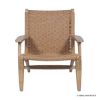 Picture of Bearsden Rustic Teak Wood Woven Rope Lazy Chair