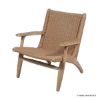 Picture of Bearsden Rustic Teak Wood Woven Rope Lazy Chair