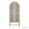 Picture of Broxburn Mahogany Wood Arched Rattan Door Armoire