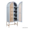 Picture of Broxburn Mahogany Wood Arched Rattan Door Armoire